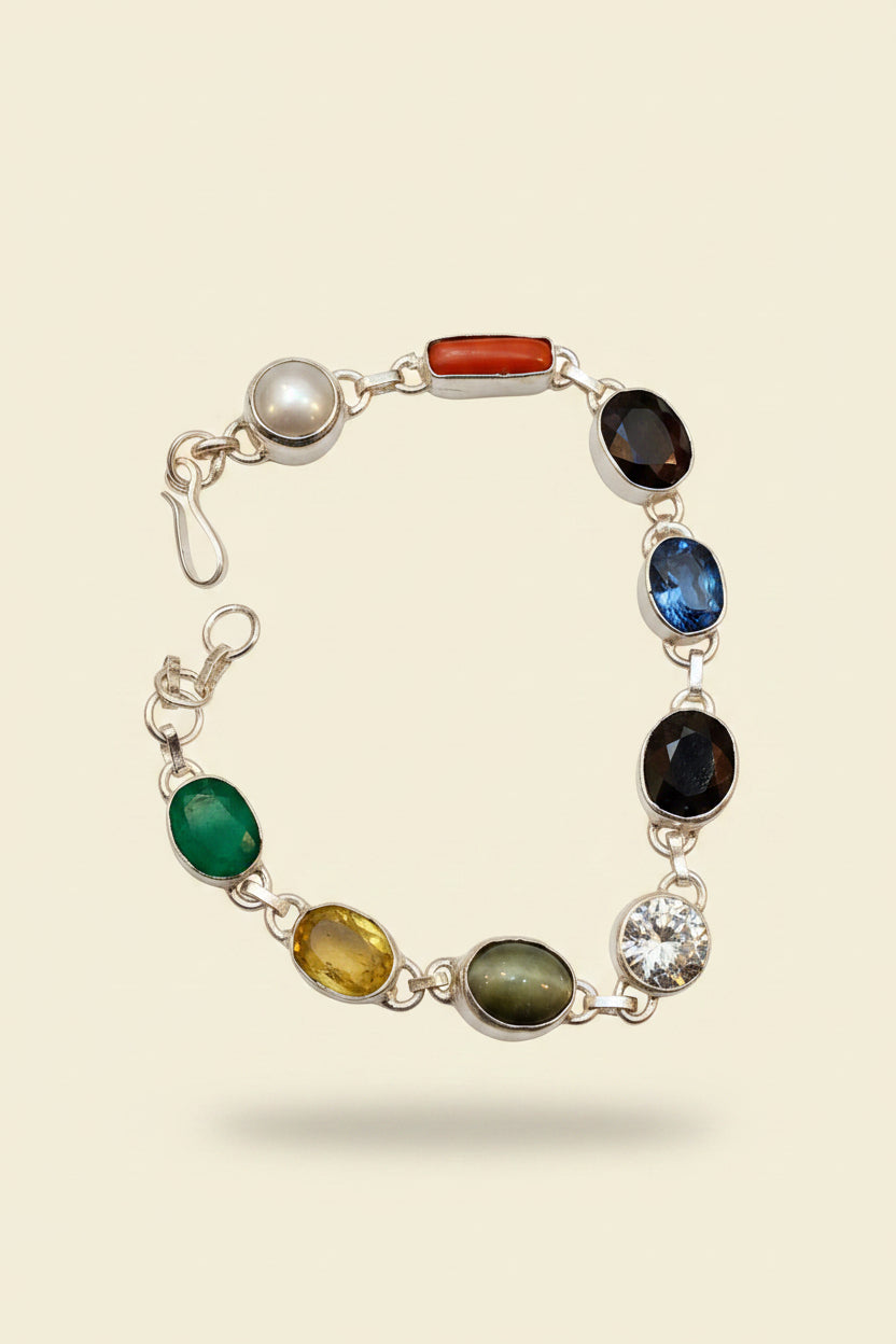 Navratan Bracelet (Silver)