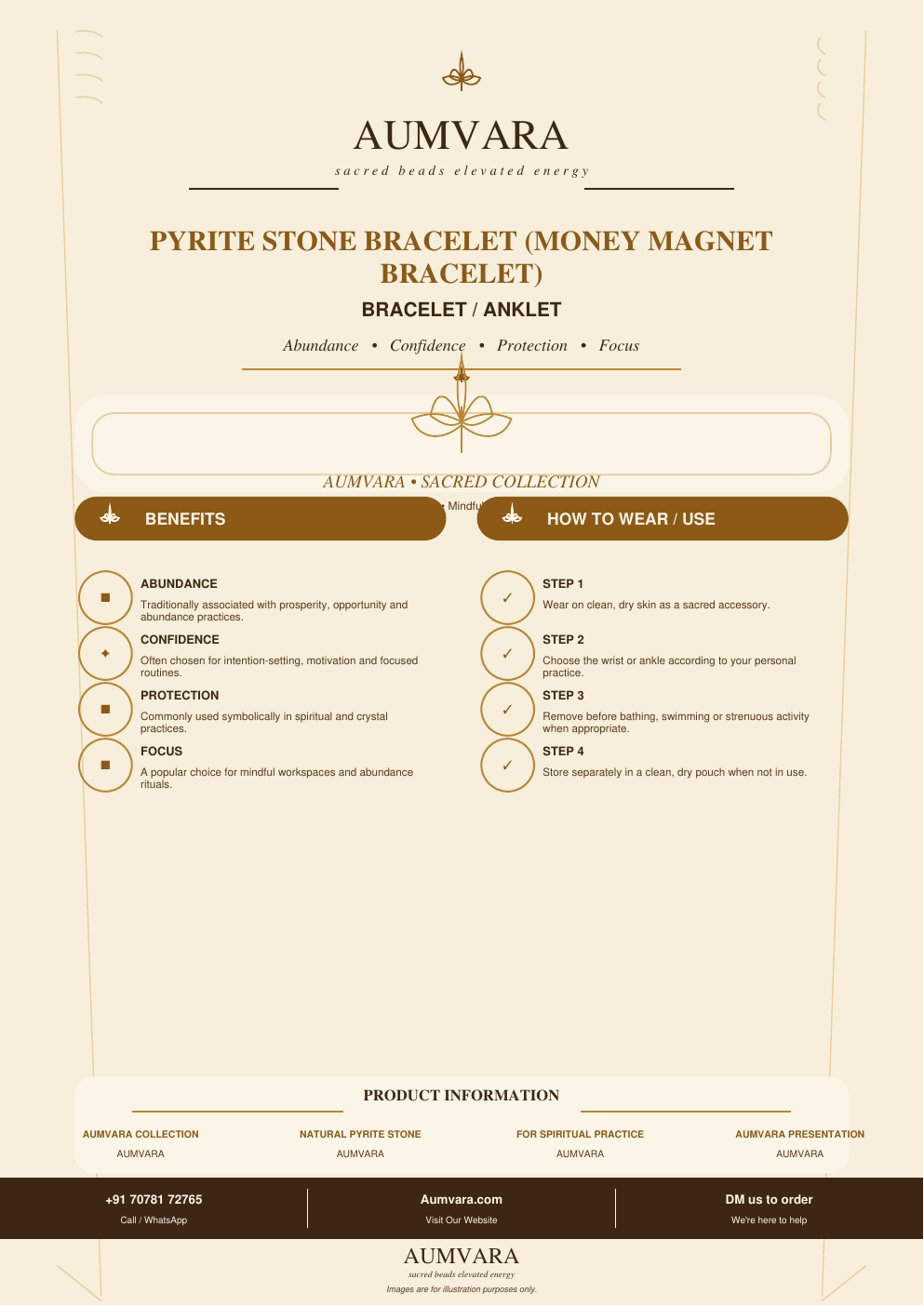 D-Cut Pyrite Stone Bracelet