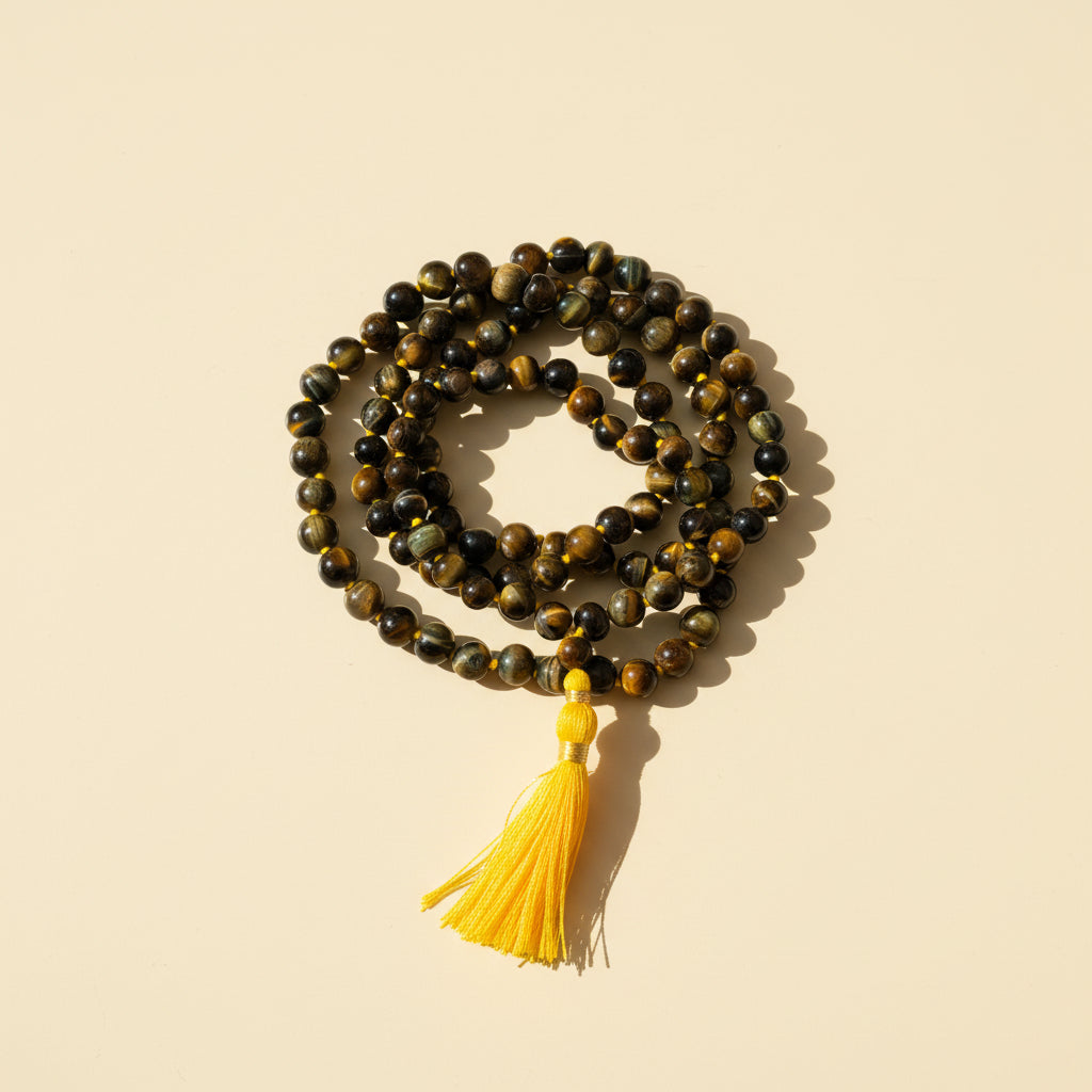 Black Tiger Eye Stone Mala