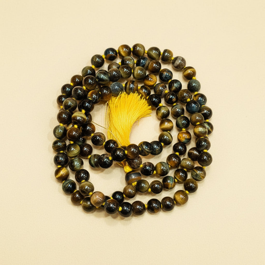 Black Tiger Eye Stone Mala
