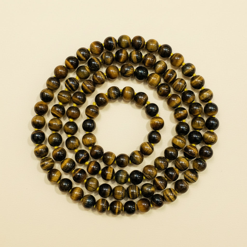 Black Tiger Eye Stone Mala