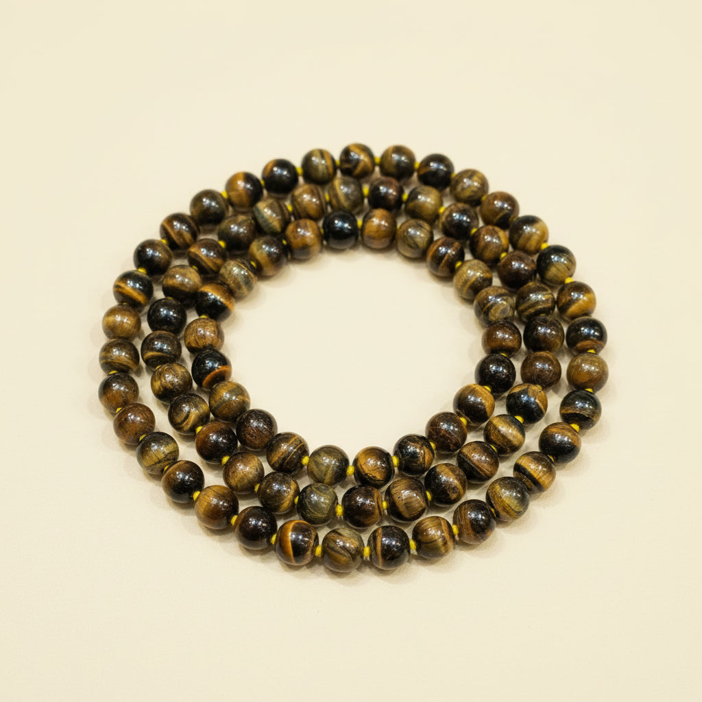 Black Tiger Eye Stone Mala